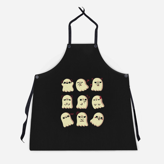Cute Ghost Emotions-Unisex-Kitchen-Apron-xMorfina
