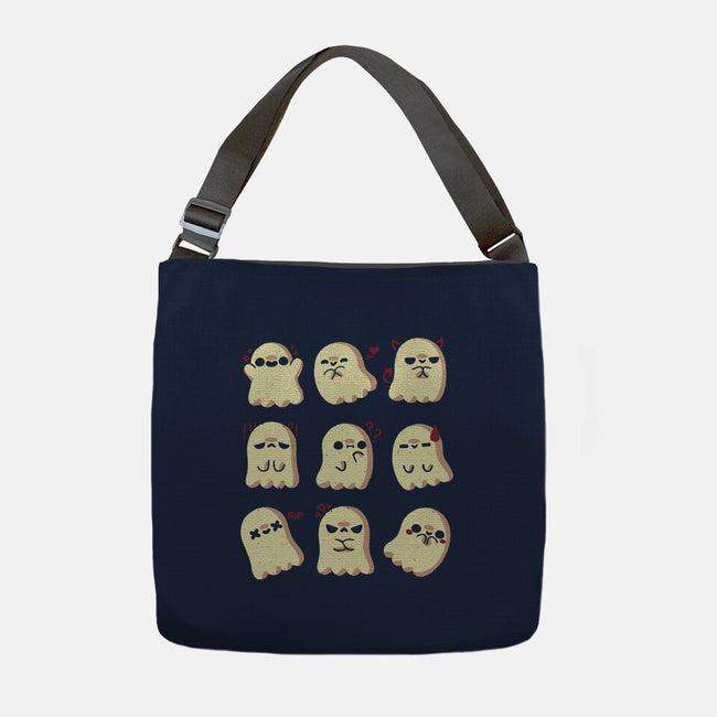 Cute Ghost Emotions-None-Adjustable Tote-Bag-xMorfina