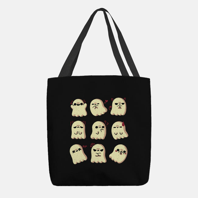 Cute Ghost Emotions-None-Basic Tote-Bag-xMorfina