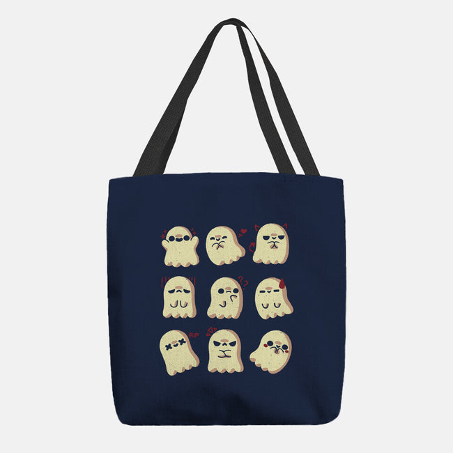 Cute Ghost Emotions-None-Basic Tote-Bag-xMorfina