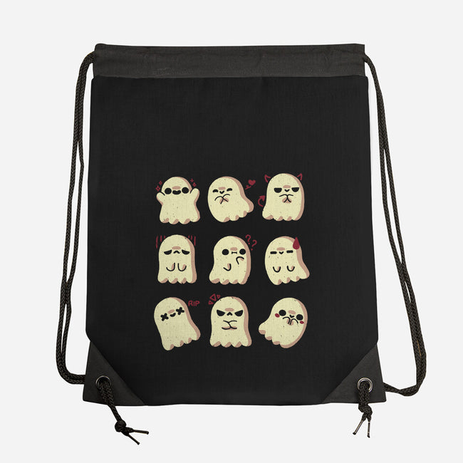 Cute Ghost Emotions-None-Drawstring-Bag-xMorfina
