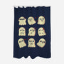 Cute Ghost Emotions-None-Polyester-Shower Curtain-xMorfina