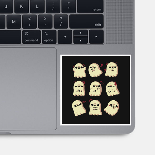 Cute Ghost Emotions-None-Glossy-Sticker-xMorfina