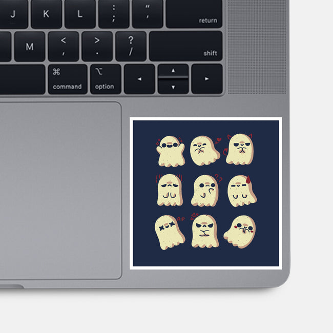 Cute Ghost Emotions-None-Glossy-Sticker-xMorfina