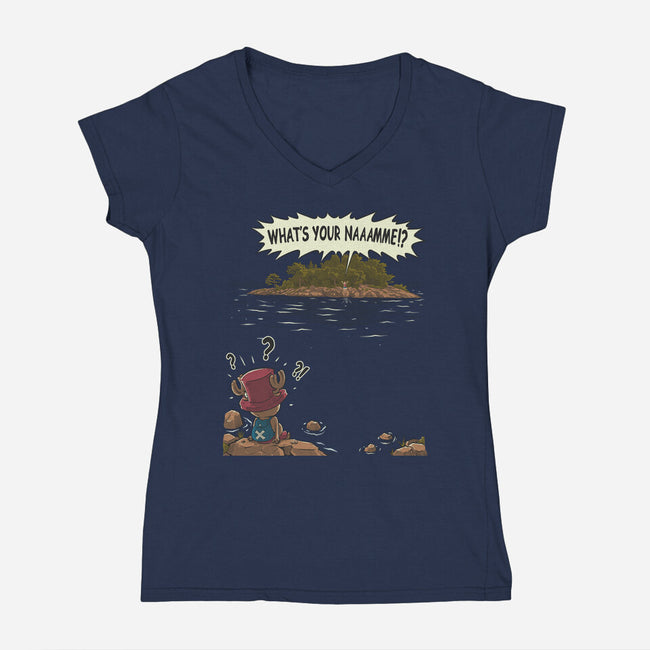 What's Your Name-Womens-V-Neck-Tee-Betmac