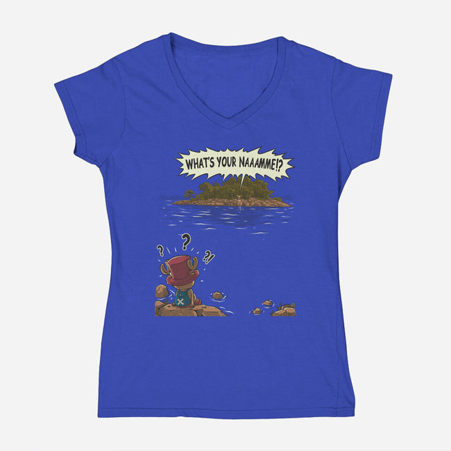 What's Your Name-Womens-V-Neck-Tee-Betmac