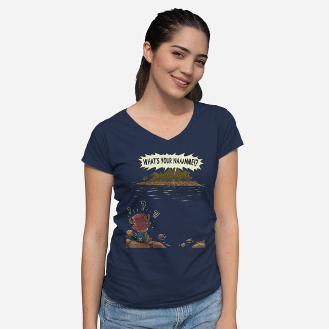 What's Your Name-Womens-V-Neck-Tee-Betmac