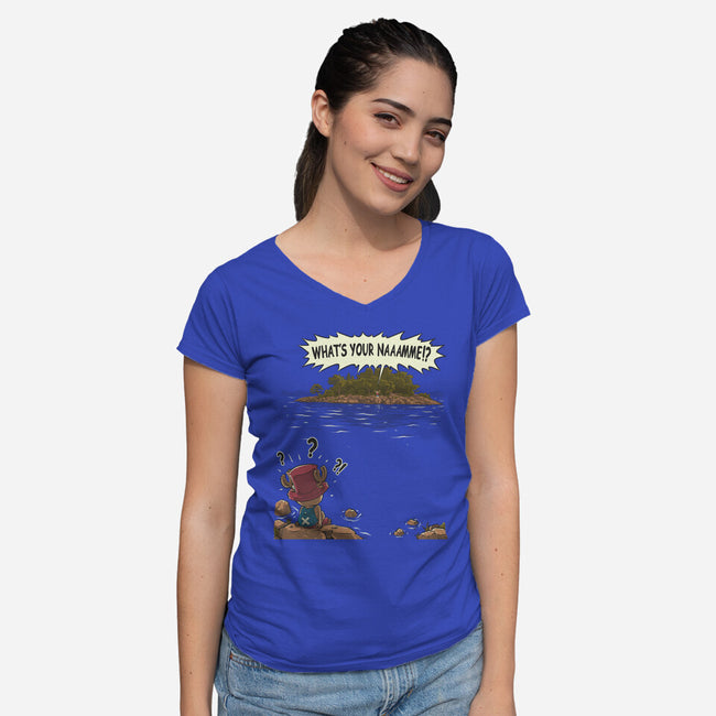 What's Your Name-Womens-V-Neck-Tee-Betmac