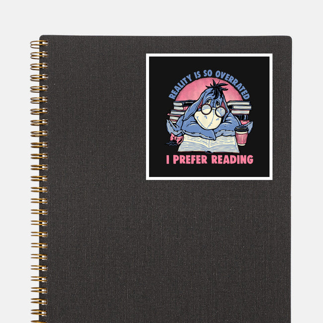 I Prefer Reading-None-Glossy-Sticker-glitchygorilla