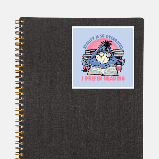 I Prefer Reading-None-Glossy-Sticker-glitchygorilla