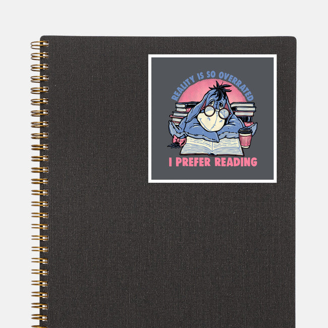 I Prefer Reading-None-Glossy-Sticker-glitchygorilla