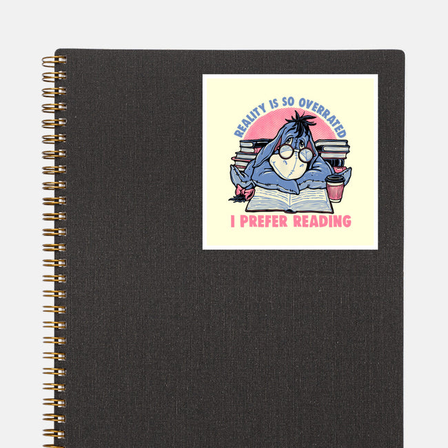 I Prefer Reading-None-Glossy-Sticker-glitchygorilla