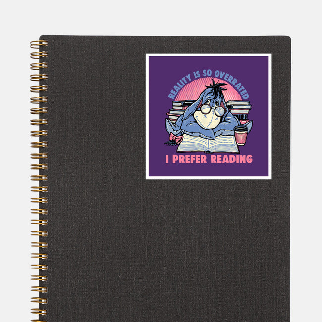 I Prefer Reading-None-Glossy-Sticker-glitchygorilla