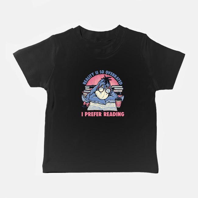 I Prefer Reading-Baby-Basic-Tee-glitchygorilla