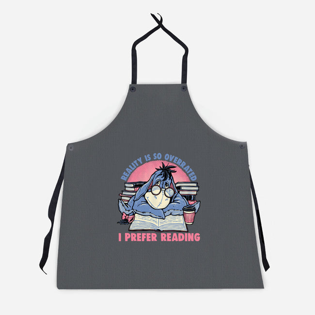 I Prefer Reading-Unisex-Kitchen-Apron-glitchygorilla