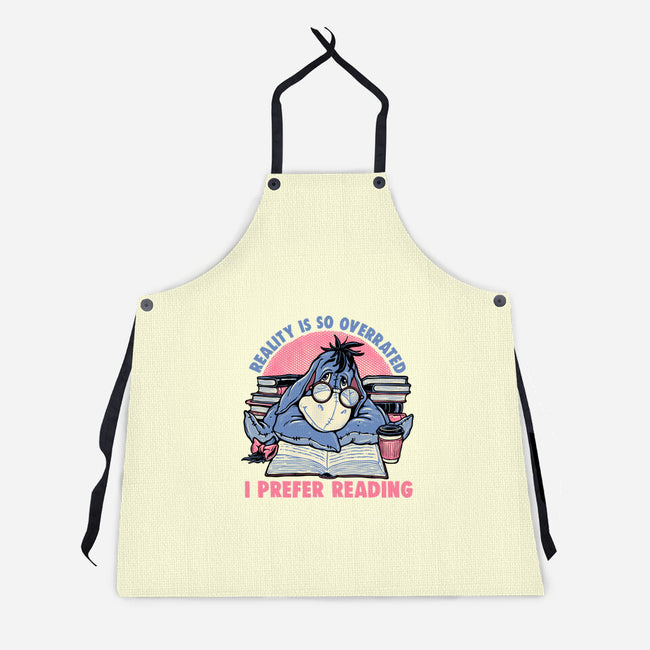 I Prefer Reading-Unisex-Kitchen-Apron-glitchygorilla