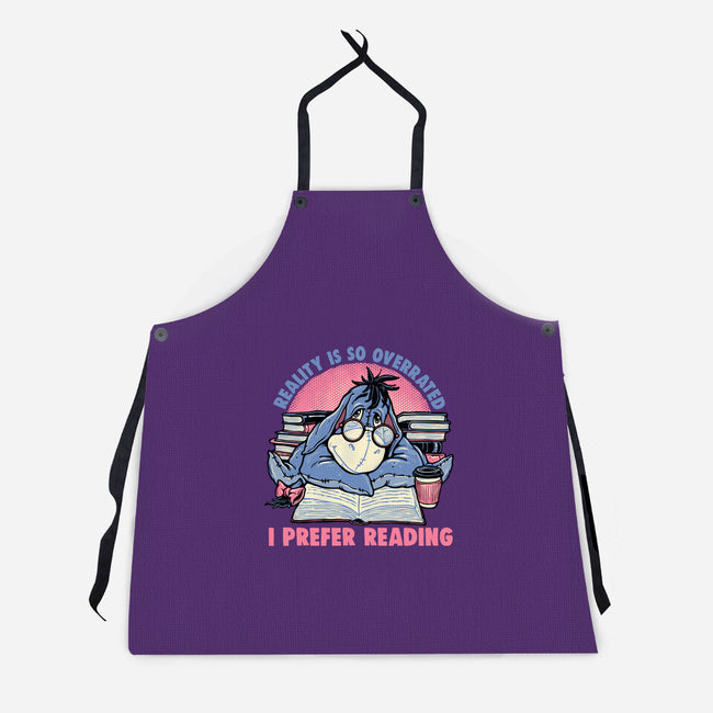I Prefer Reading-Unisex-Kitchen-Apron-glitchygorilla