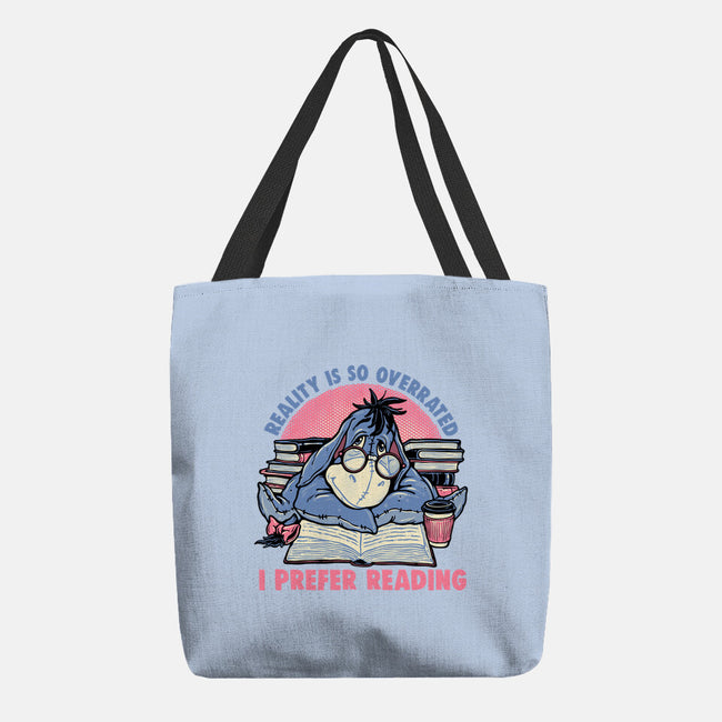 I Prefer Reading-None-Basic Tote-Bag-glitchygorilla
