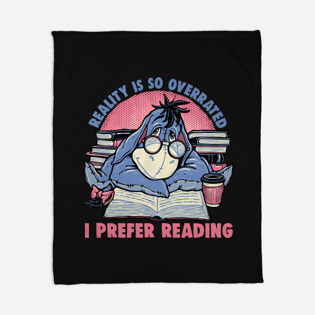 I Prefer Reading-None-Fleece-Blanket-glitchygorilla