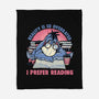 I Prefer Reading-None-Fleece-Blanket-glitchygorilla