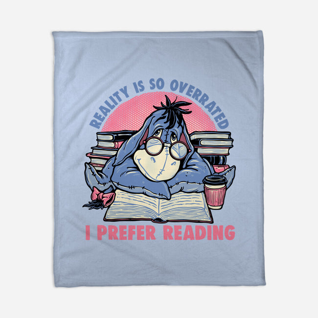 I Prefer Reading-None-Fleece-Blanket-glitchygorilla