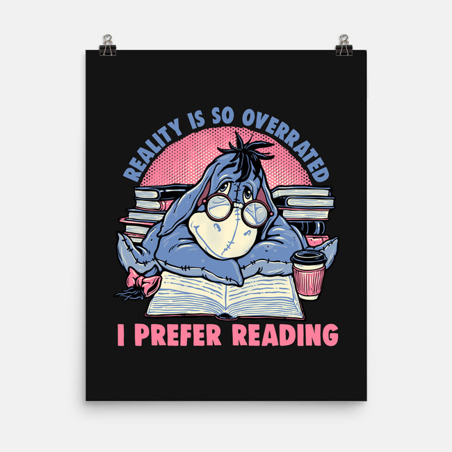 I Prefer Reading-None-Matte-Poster-glitchygorilla