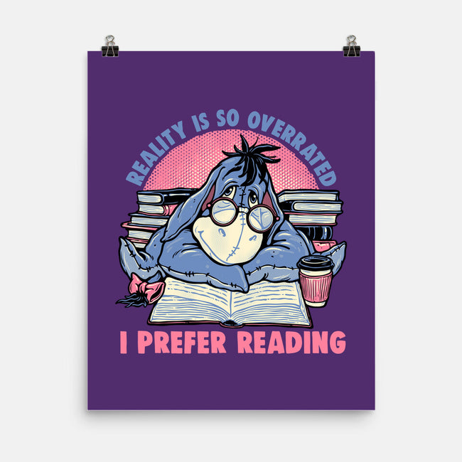 I Prefer Reading-None-Matte-Poster-glitchygorilla