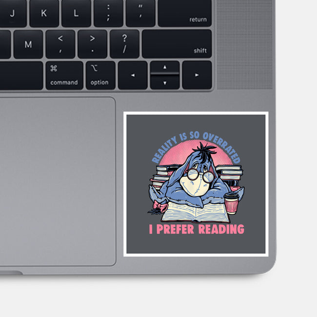 I Prefer Reading-None-Glossy-Sticker-glitchygorilla