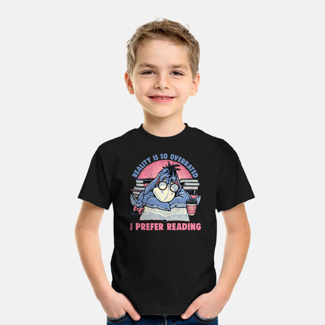 I Prefer Reading-Youth-Basic-Tee-glitchygorilla