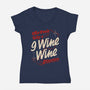 9 Wine Wine Situation-Womens-V-Neck-Tee-koalastudio