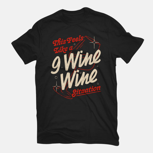 9 Wine Wine Situation-Unisex-Basic-Tee-koalastudio