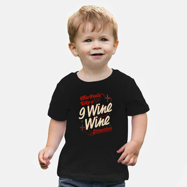 9 Wine Wine Situation-Baby-Basic-Tee-koalastudio