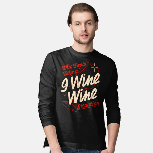 9 Wine Wine Situation-Mens-Long Sleeved-Tee-koalastudio