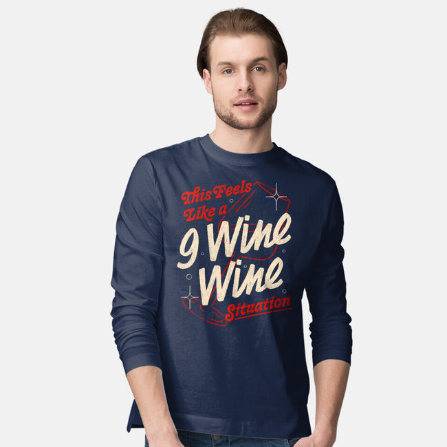 9 Wine Wine Situation-Mens-Long Sleeved-Tee-koalastudio