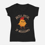 Will Peck If Necessary-Womens-V-Neck-Tee-koalastudio