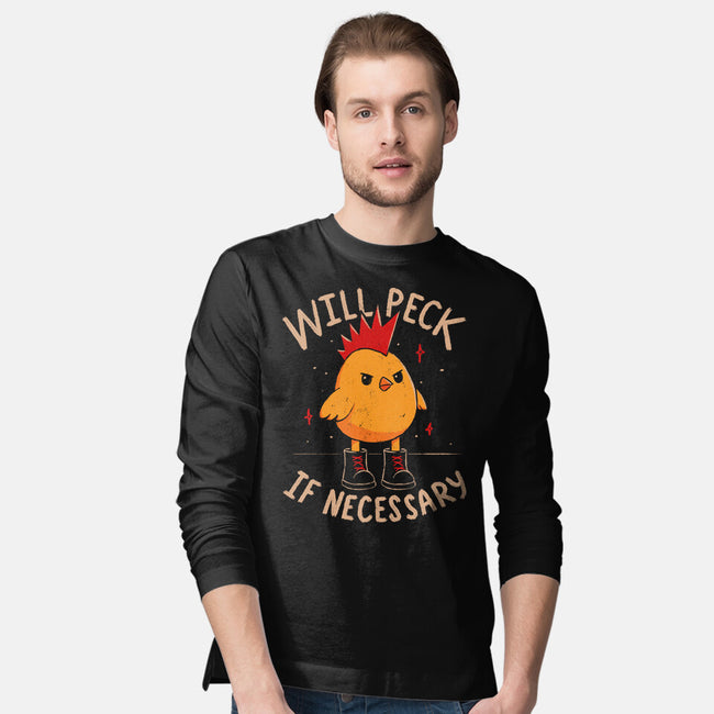 Will Peck If Necessary-Mens-Long Sleeved-Tee-koalastudio