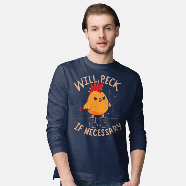 Will Peck If Necessary-Mens-Long Sleeved-Tee-koalastudio