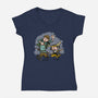 Dunk And Lyonel-Womens-V-Neck-Tee-Paul Simic