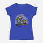 Dunk And Lyonel-Womens-V-Neck-Tee-Paul Simic