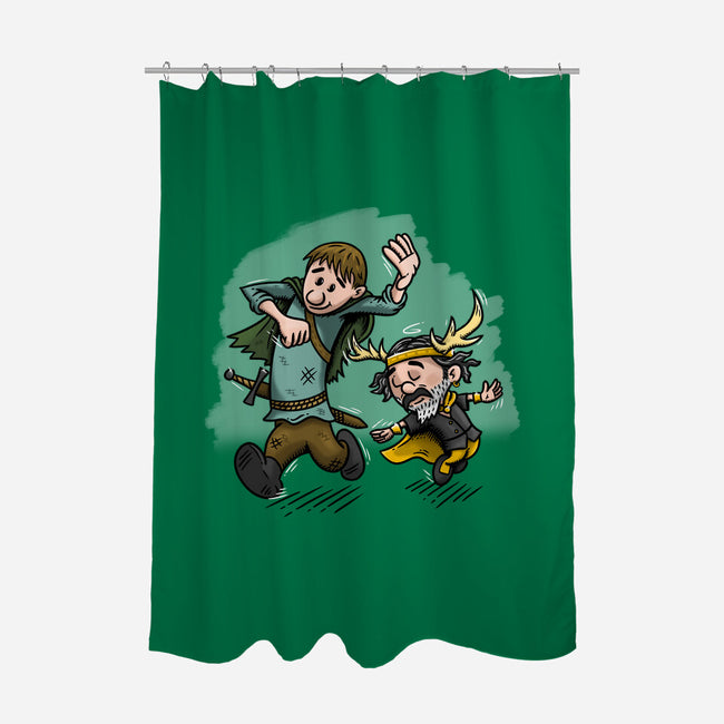 Dunk And Lyonel-None-Polyester-Shower Curtain-Paul Simic