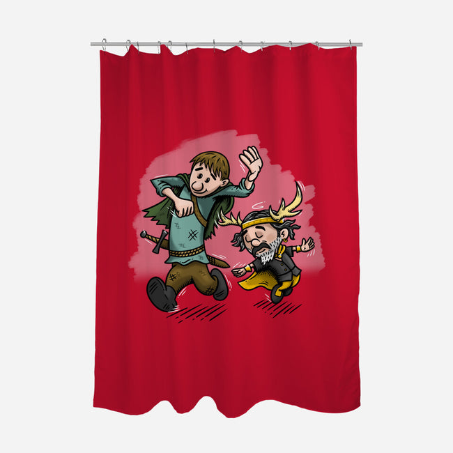 Dunk And Lyonel-None-Polyester-Shower Curtain-Paul Simic