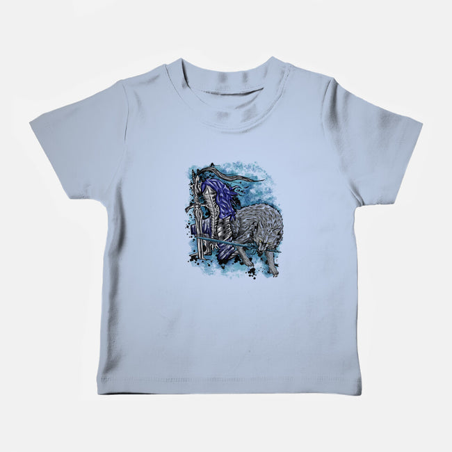 Sif And Artorias-Baby-Basic-Tee-nickzzarto