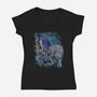 Sif And Artorias-Womens-V-Neck-Tee-nickzzarto