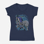 Sif And Artorias-Womens-V-Neck-Tee-nickzzarto
