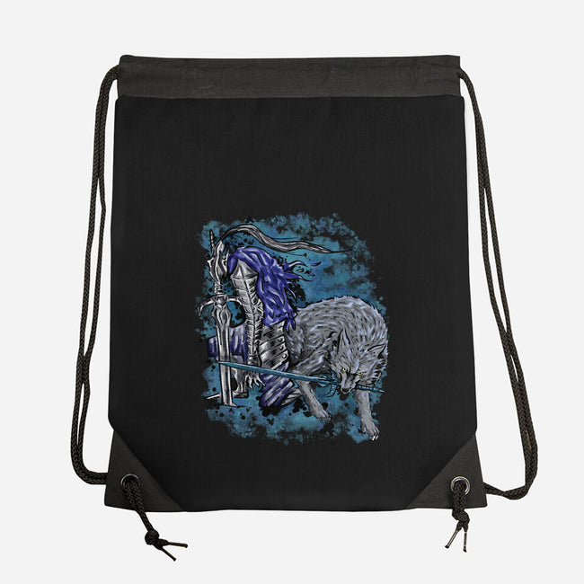 Sif And Artorias-None-Drawstring-Bag-nickzzarto