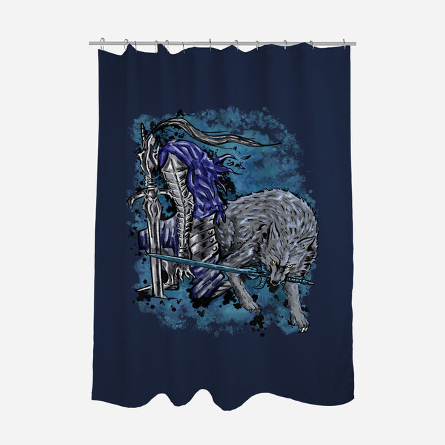 Sif And Artorias-None-Polyester-Shower Curtain-nickzzarto