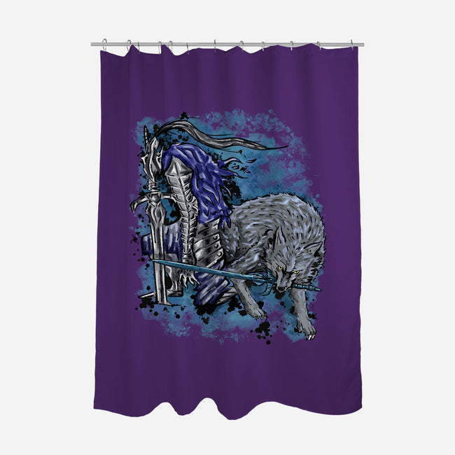 Sif And Artorias-None-Polyester-Shower Curtain-nickzzarto