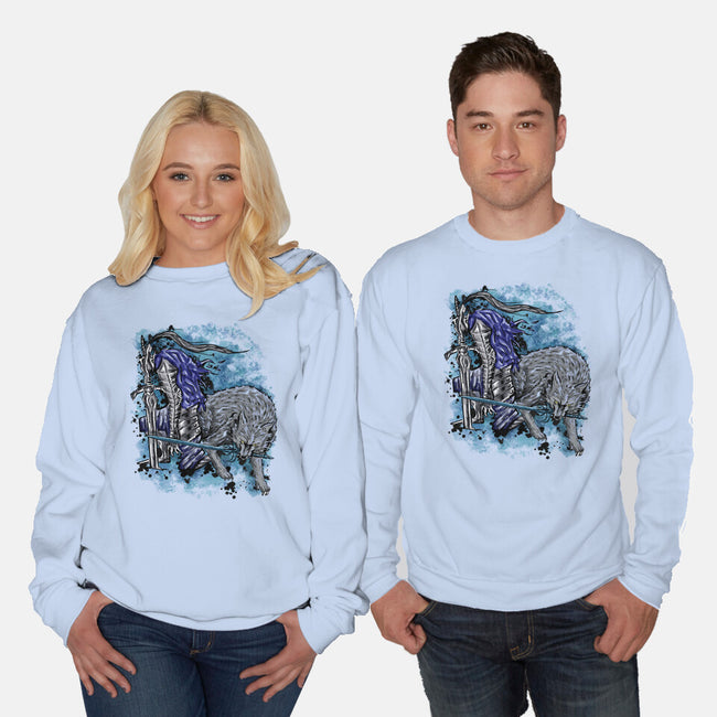 Sif And Artorias-Unisex-Crew Neck-Sweatshirt-nickzzarto