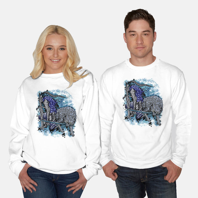 Sif And Artorias-Unisex-Crew Neck-Sweatshirt-nickzzarto