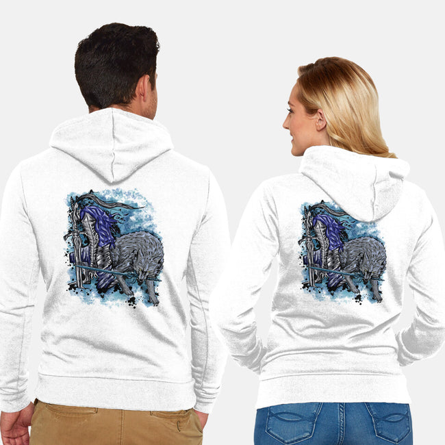 Sif And Artorias-Unisex-Zip-Up-Sweatshirt-nickzzarto